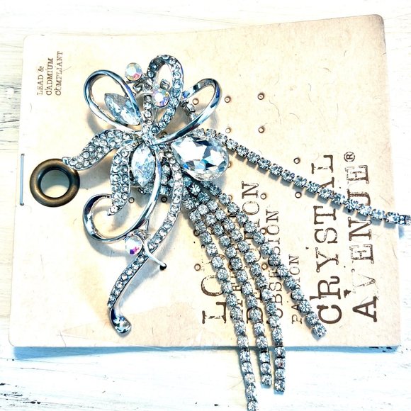 CZ Crystal Brooch Pin NWT - Picture 2 of 4